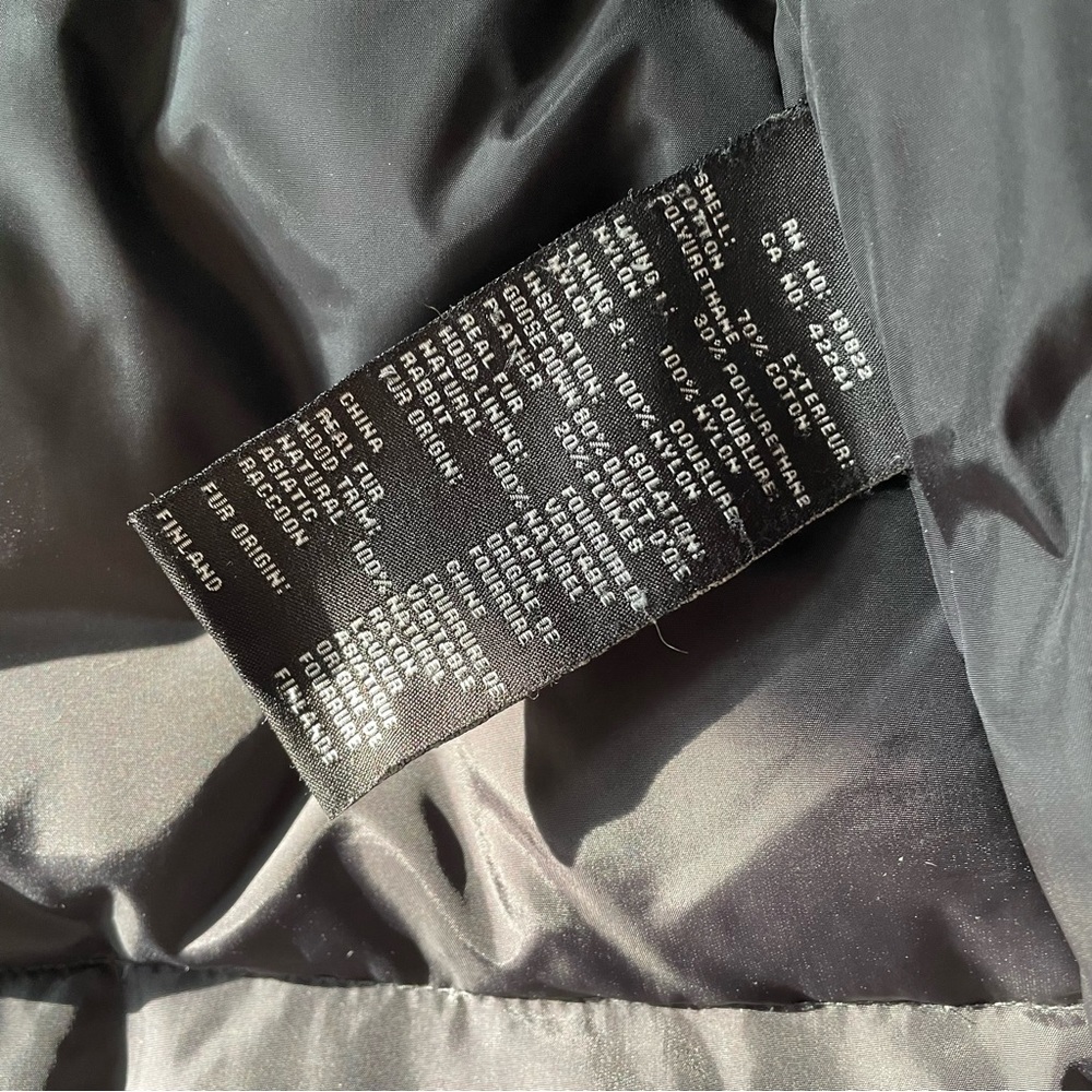 SAM. Black Puffer Jacket with Fur Trim - Picture 16 of 16